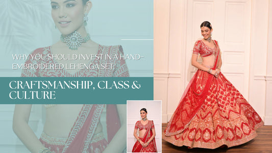 hand embroiderede lehenga set