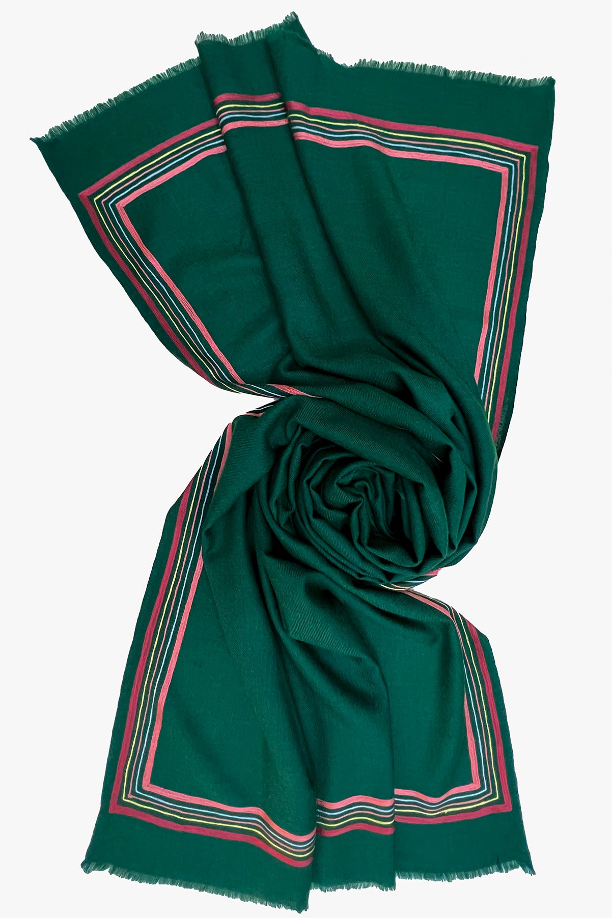 The Capitalist | Embroidered Fine Wool Silk Stole | AJD X Mauli
