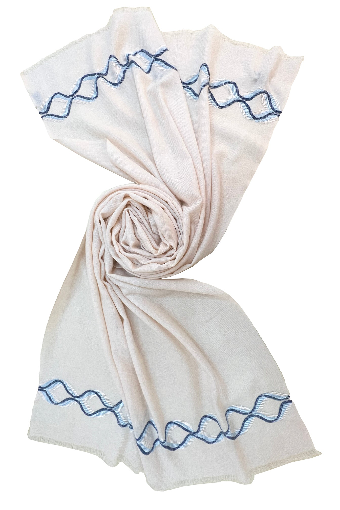 The Statesman | Embroidered Fine Wool Silk Stole | AJD X Mauli