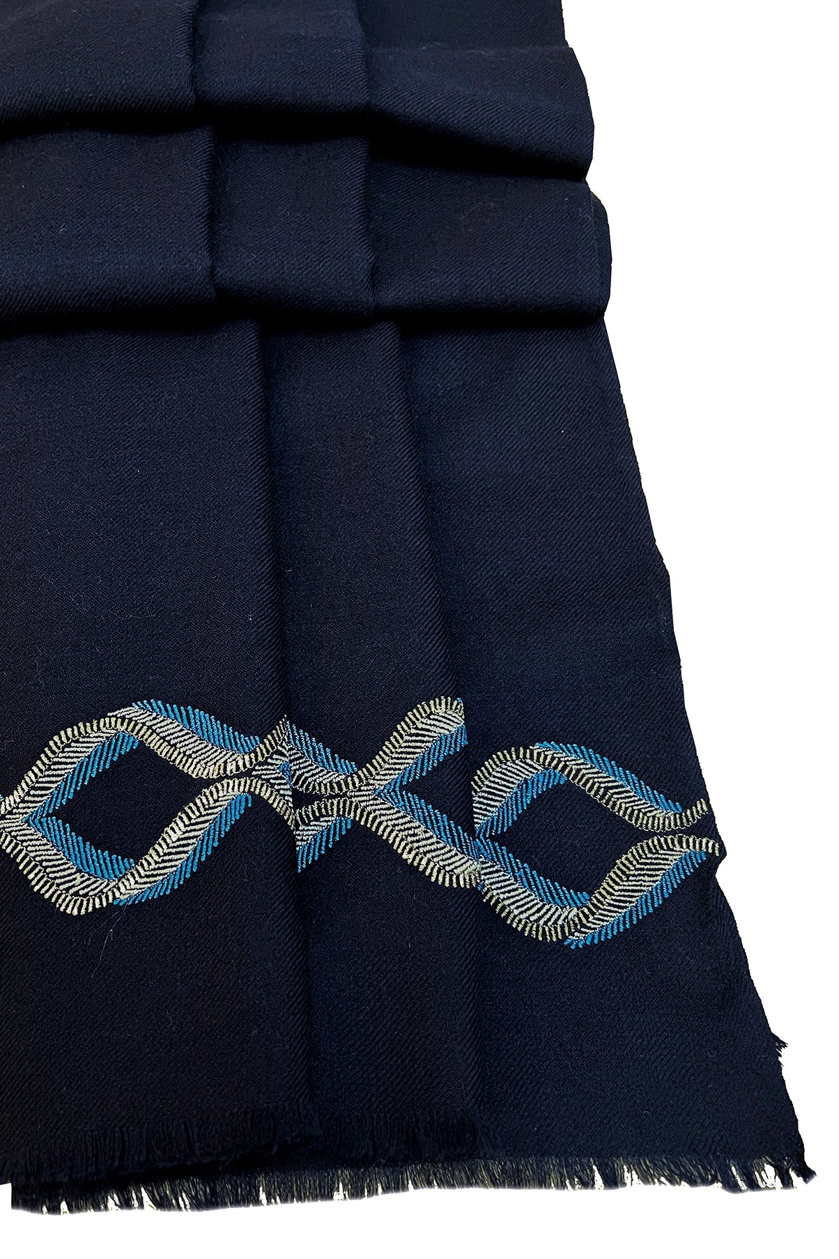 The Statesman | Embroidered Fine Wool Silk Stole | AJD X Mauli