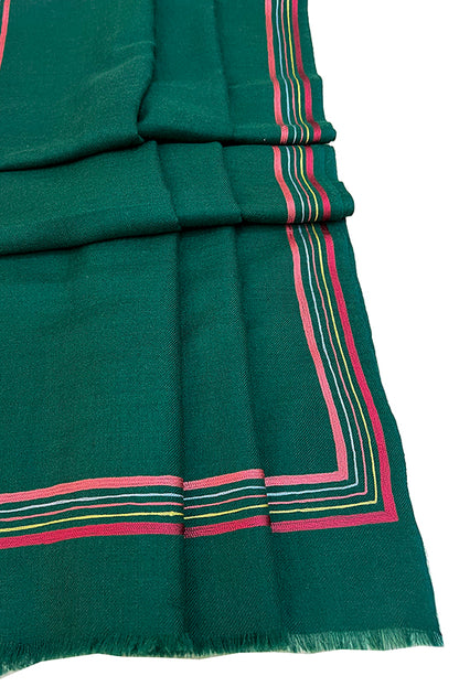 The Capitalist | Embroidered Fine Wool Silk Stole | AJD X Mauli