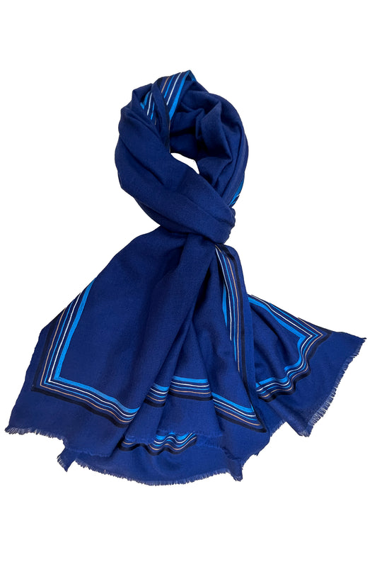The Capitalist | Embroidered Fine Wool Silk Stole | AJD X Mauli