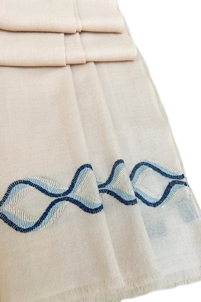 The Statesman | Embroidered Fine Wool Silk Stole | AJD X Mauli
