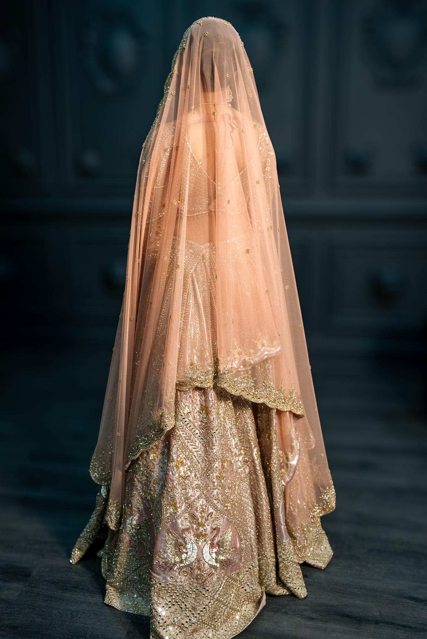 Stone work Blush Pink Lehenga