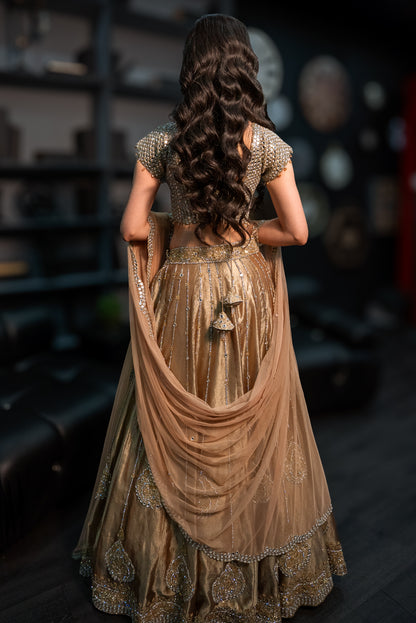 Mirror and Stonework Lehenga